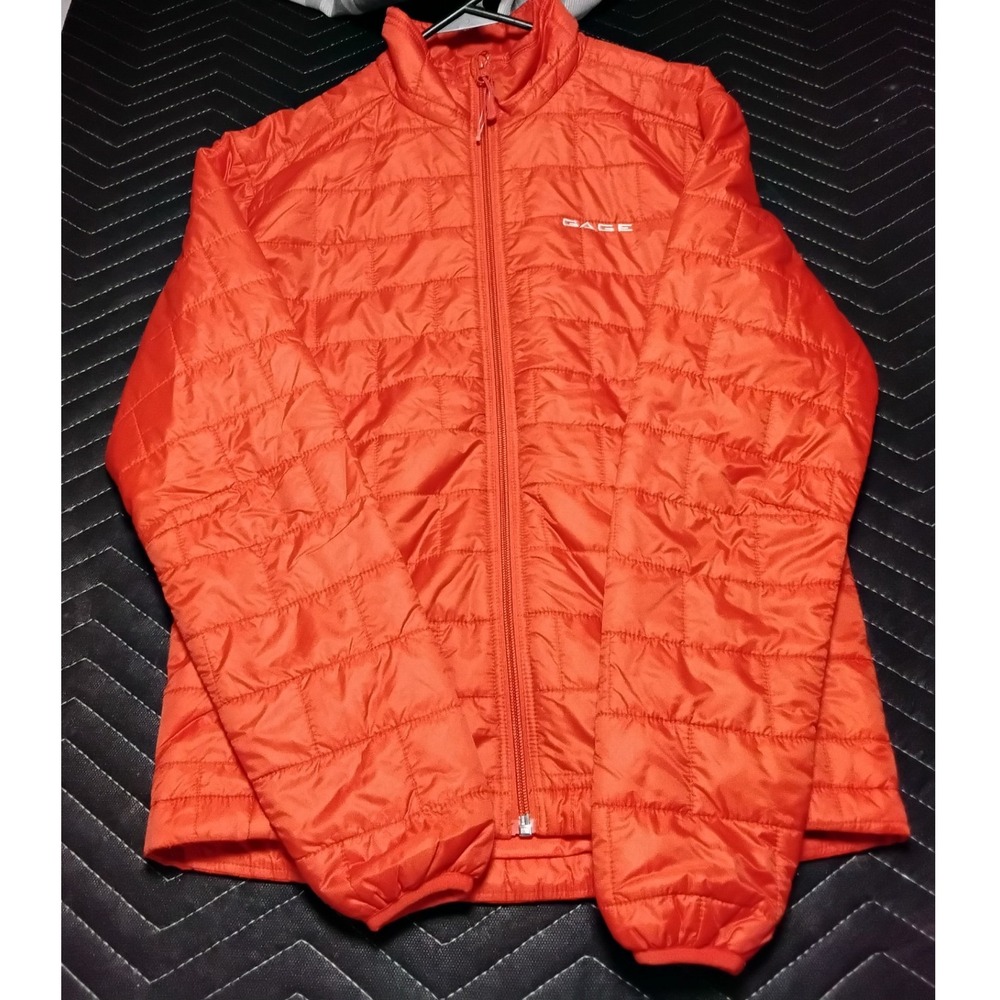 GAGE TECHNICAL GEAR Orange Puffer Jacket Full Zip Lightweight Quilted Women's XS